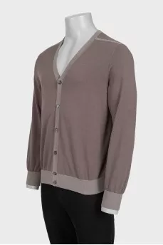 Men's brown cardigan