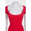 Fitted dress with short sleeves