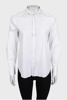 Straight shirt with silver decor