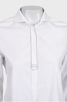 Straight shirt with silver decor