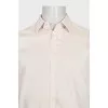 Men's beige slim fit shirt
