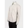 Men's beige slim fit shirt