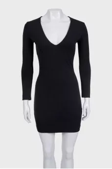 Black bodycon dress with cutout