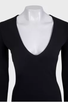 Black bodycon dress with cutout