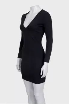 Black bodycon dress with cutout