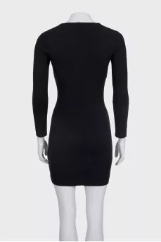 Black bodycon dress with cutout