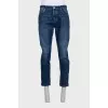 Men's cropped jeans with buttons