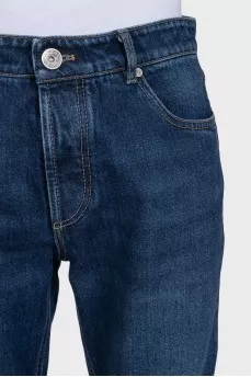 Men's cropped jeans with buttons