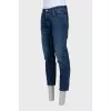 Men's cropped jeans with buttons