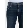 Men's straight-leg jeans with a distressed effect