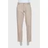 Men's straight-cut trousers with pockets