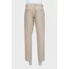 Men's straight-cut trousers with pockets