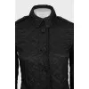 Black quilted jacket with buttons