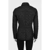 Black quilted jacket with buttons