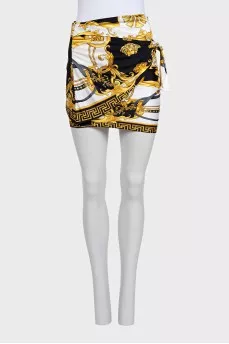 Printed gathered skirt