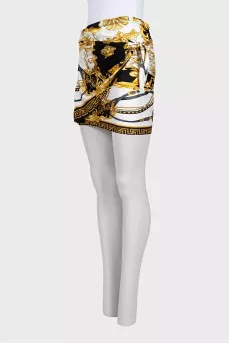 Printed gathered skirt