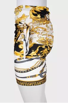 Printed gathered skirt