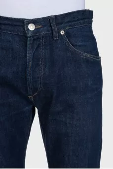 Men's blue jeans with logo