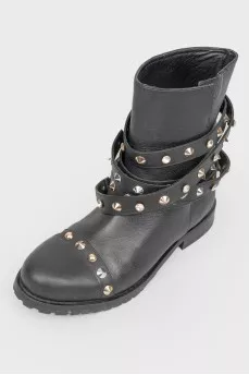 Boots with metal spikes