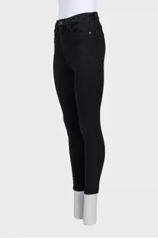 Black high-waisted jeans