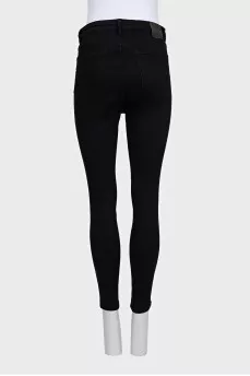 Black high-waisted jeans