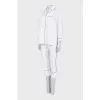 White suit with cropped trousers