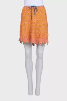 Orange tie skirt