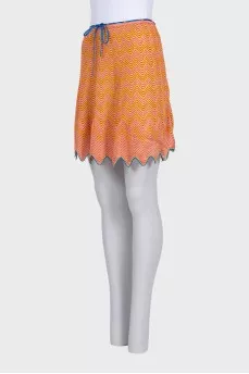 Orange tie skirt