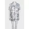 Chez Moi Silk Shorts Suit