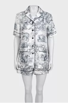 Chez Moi Silk Shorts Suit