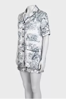 Chez Moi Silk Shorts Suit