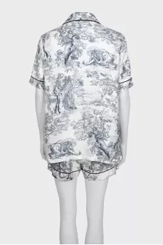Chez Moi Silk Shorts Suit