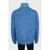 Men's blue turtleneck sweater