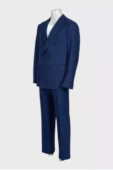 Men's double-breasted striped suit