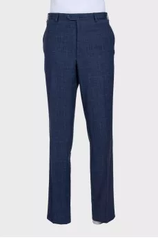 Men's straight-cut wool and silk suit