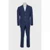 Men's straight-cut wool and silk suit