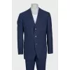 Men's straight-cut wool and silk suit