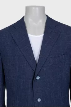 Men's straight-cut wool and silk suit