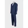 Men's straight-cut wool and silk suit