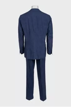 Men's straight-cut wool and silk suit