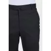 Men's straight-cut wool and silk trousers