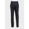 Men's straight-cut wool and silk trousers