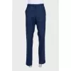 Men's blue trousers with creases