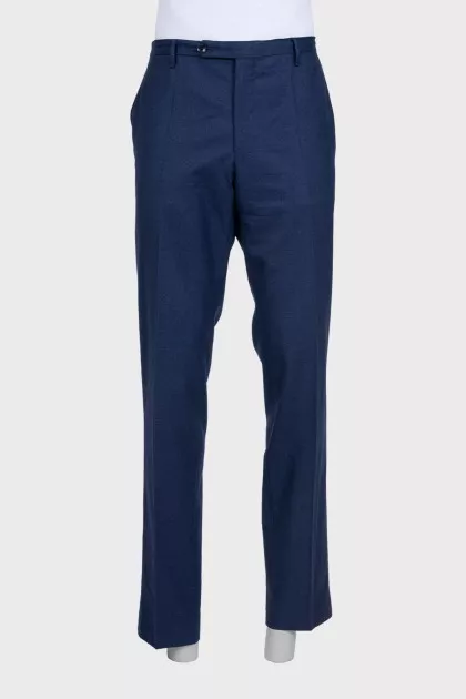 Men's blue trousers with creases