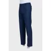 Men's blue trousers with creases