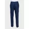 Men's blue trousers with creases
