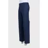 Men's straight-cut wool trousers
