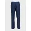 Men's straight-cut wool trousers