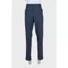 Men's checkered wool trousers
