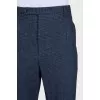 Men's checkered wool trousers